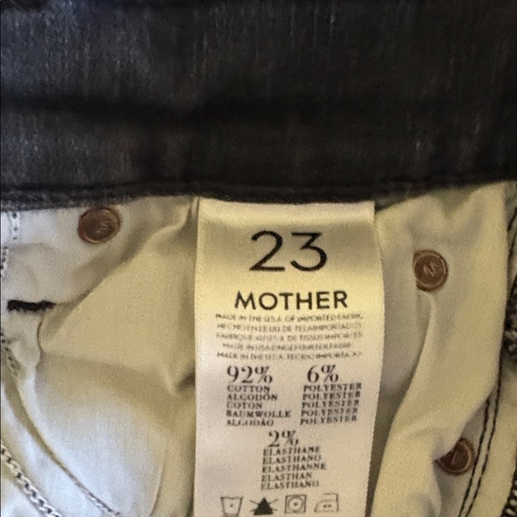 MOTHER Women's Skinny Jeans in Distressed Black - Picture 3 of 3